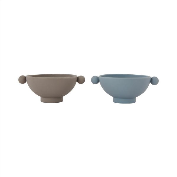 OYOY Living Design - OYOY MINI Tiny Inka Bowl - Set of 2 Dining Ware 608 Dusty Blue / Clay