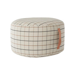 OYOY Living Design - OYOY LIVING Grid Pouf Large Pouf 102 Offwhite