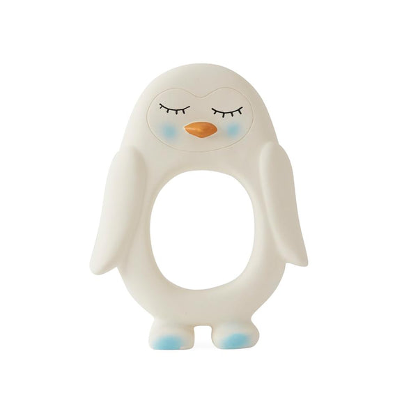 OYOY Living Design - OYOY MINI Penguin Baby Teether Rubber Toy 101 White