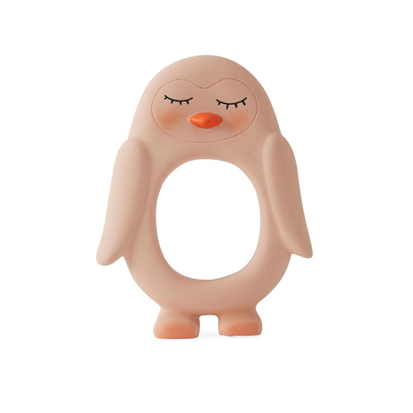 OYOY Living Design - OYOY MINI Penguin Baby Teether Rubber Toy 402 Rose