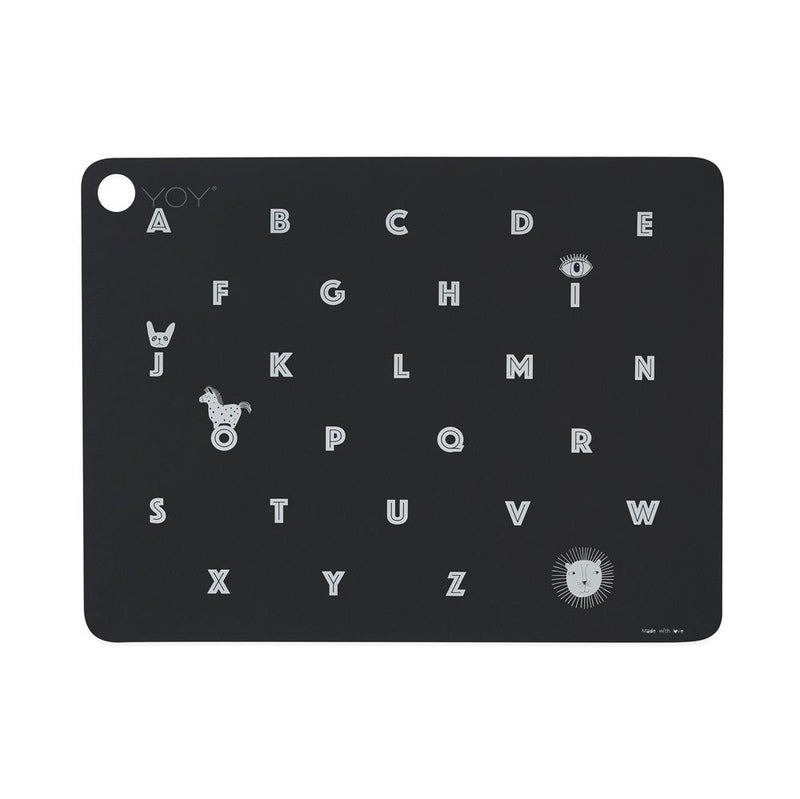 OYOY Living Design - OYOY MINI Placemat Alphabet Placemat 201 Anthracite