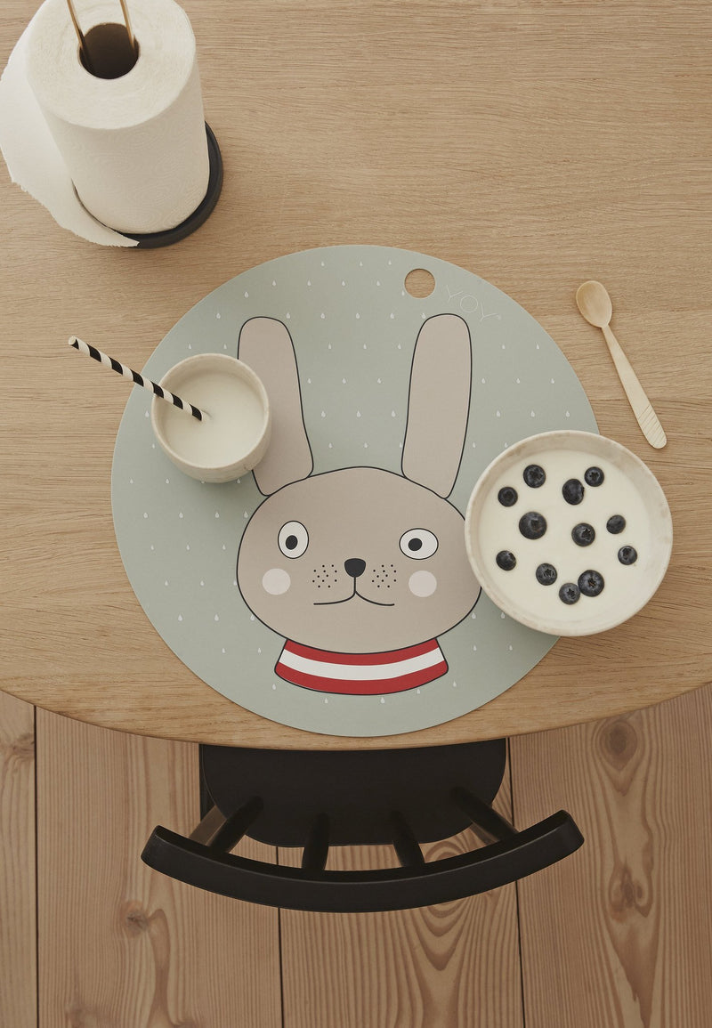 OYOY Living Design - OYOY MINI Placemat Rabbit Placemat 705 Minty